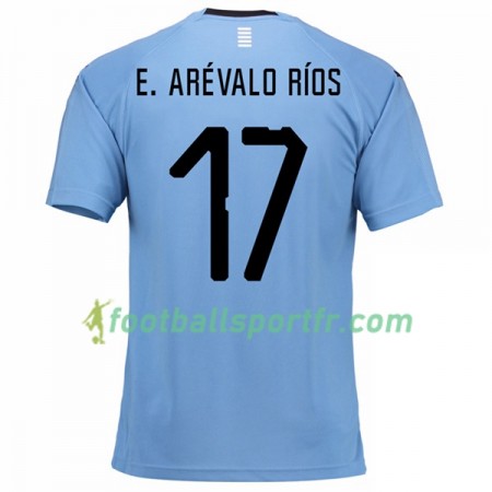 Tenue Uruguay E.Arevalo Rios 17 Domicile Coupe du monde 2018 Maillot de Foot